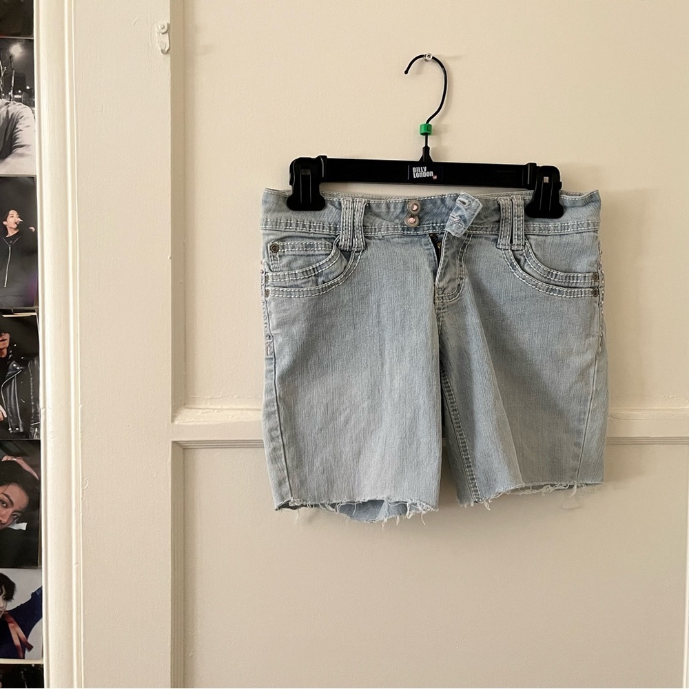 Light Blue Denim Junior Girls Shorts
